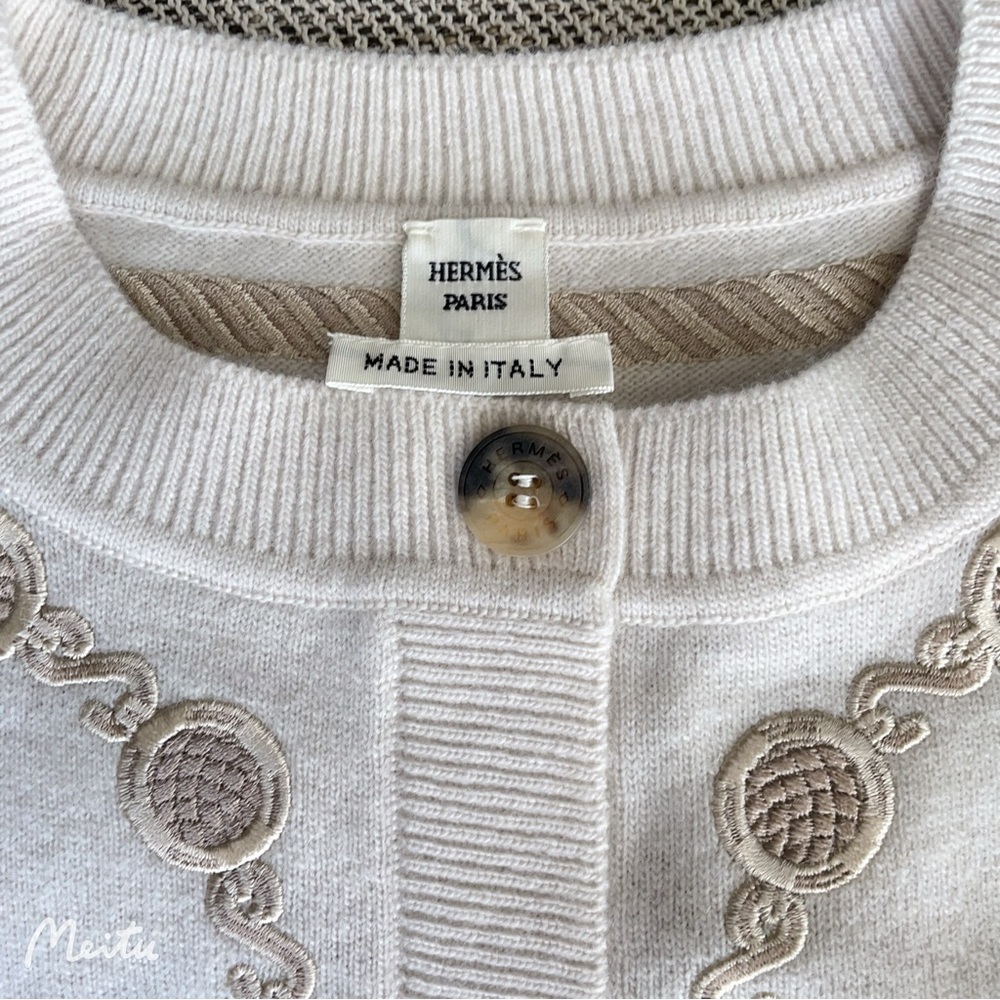 HP!🦋Authentic Hermes Cardigan Size 34 - Picture 7 of 11